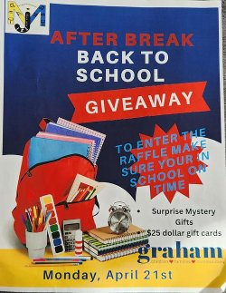 School backpack full of notebooks and goodies for students.